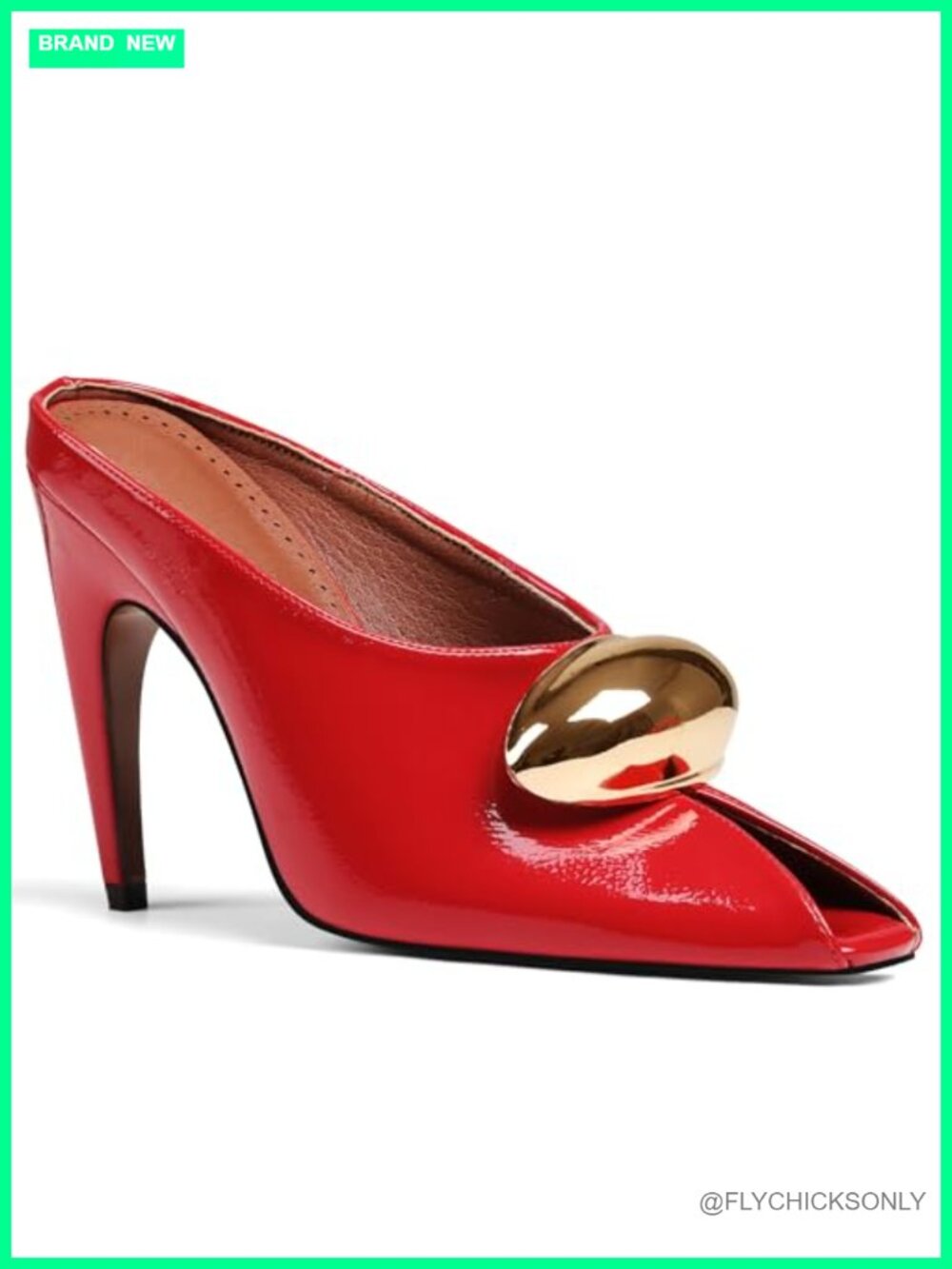 Oiamenne Peep Toe Mules Stiletto Heels Pointed Heeled Sandals Slip On